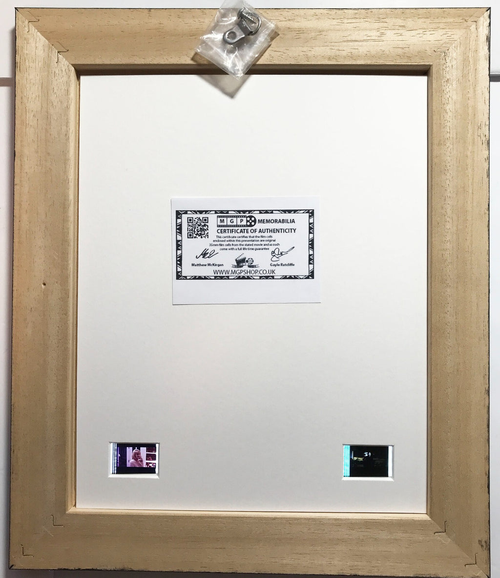 Hand crafted display featuring original 35mm film cells for a SCREAM 1 fan