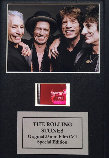 Handmade display featuring original Mini film cell for THE ROLLING STONES fans