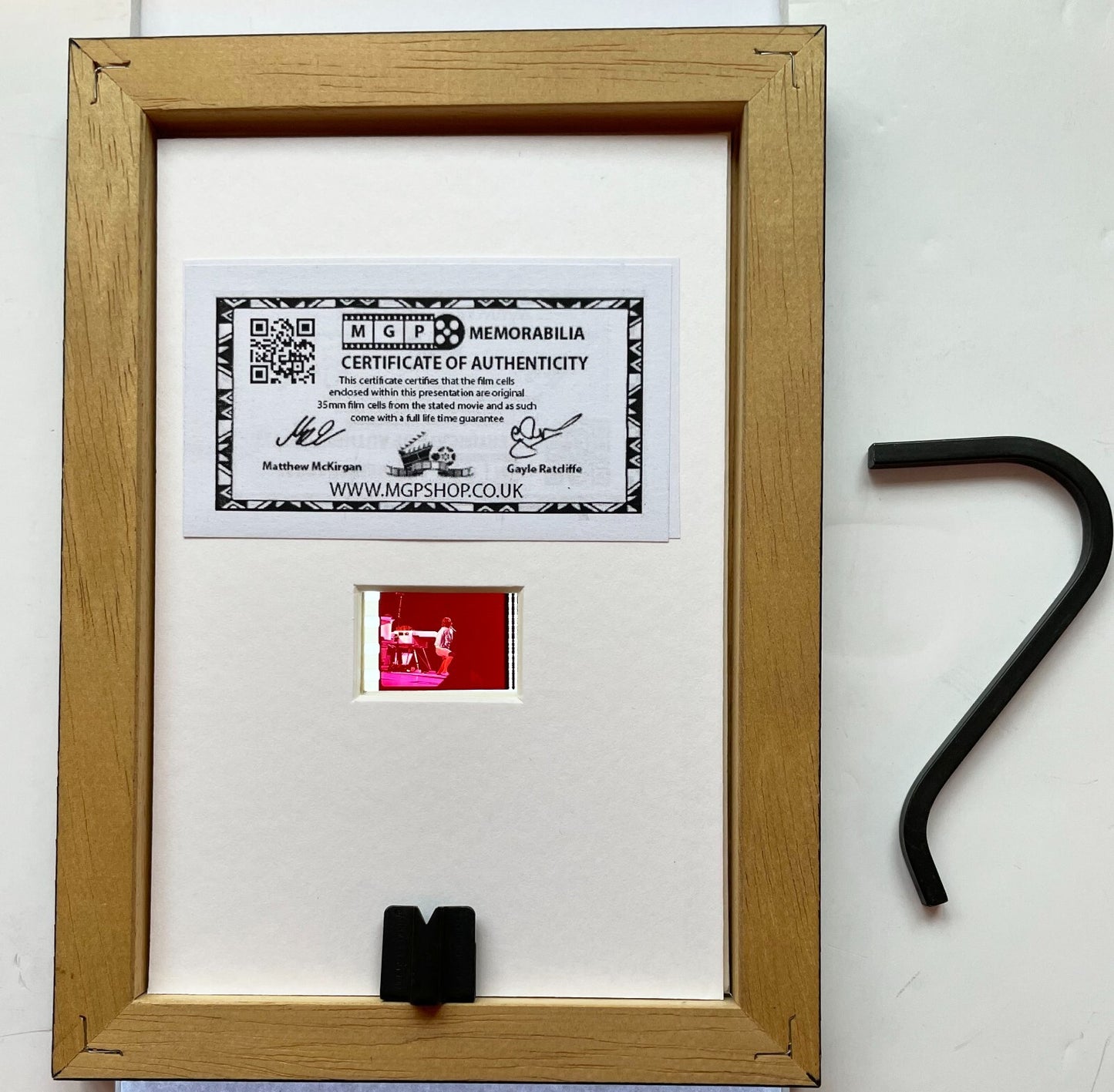 Handmade display featuring original Mini film cell for THE ROLLING STONES fans