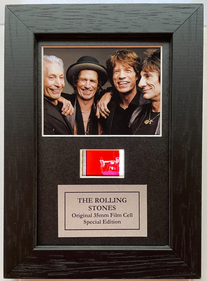 Handmade display featuring original Mini film cell for THE ROLLING STONES fans