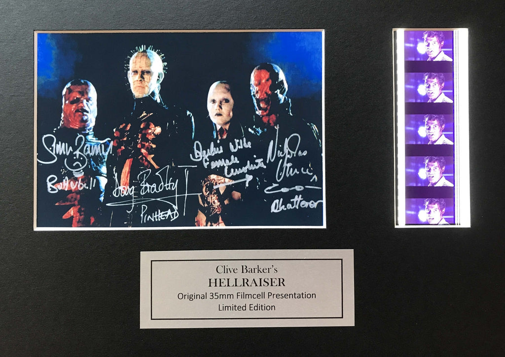 Hand crafted display featuring original 35mm film cells for a HELLRAISER fan vSR