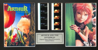 Handmade display featuring original filmcells for ARTHUR and The INVISIBLES fans