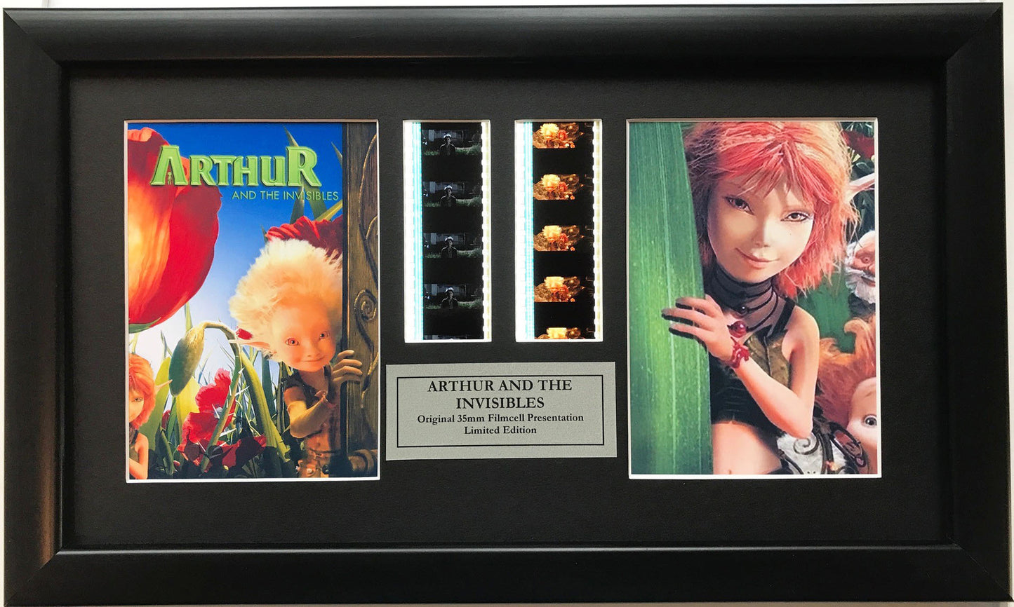 Handmade display featuring original filmcells for ARTHUR and The INVISIBLES fans