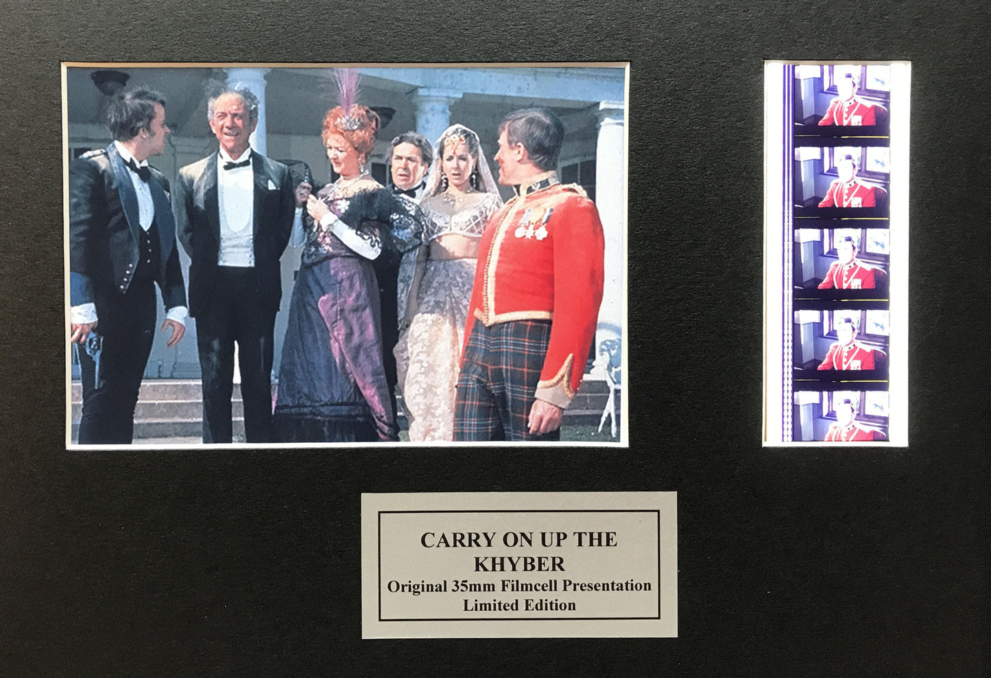 Handmade display featuring original filmcells for CARRY On Up The KHYBER fans v2