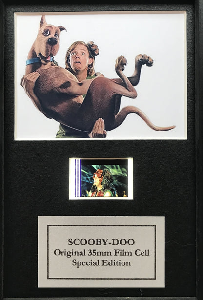 Hand crafted display featuring original Mini film cells for a Scooby-Doo fan