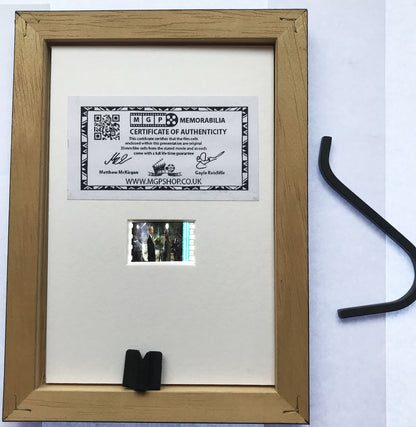 Hand crafted display featuring original Mini 35mm film cells for IRON MAN 2 fans