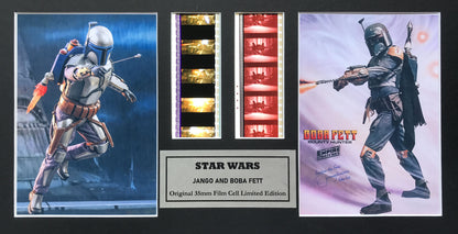 Handmade display inc original film cells for a Star Wars Jango + Boba Fett fan