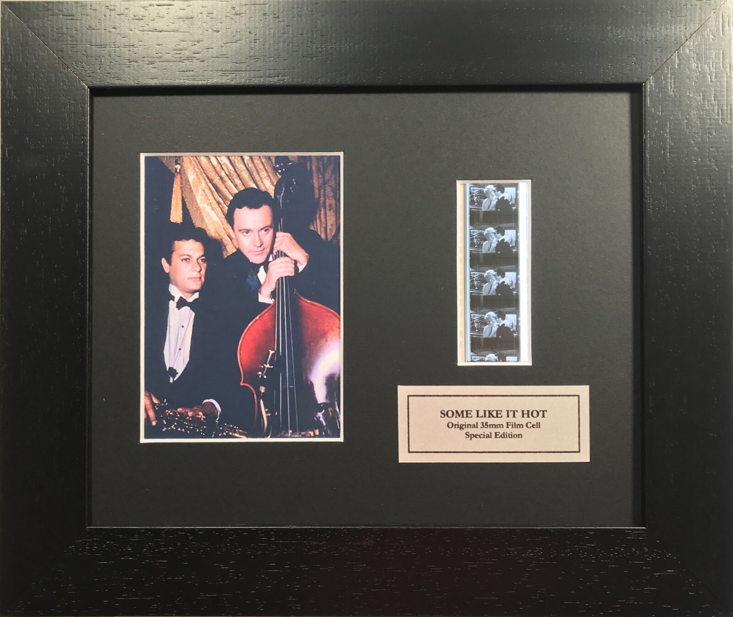 Hand crafted display featuring original filmcells for SOME LIKE it HOT 1959 fans