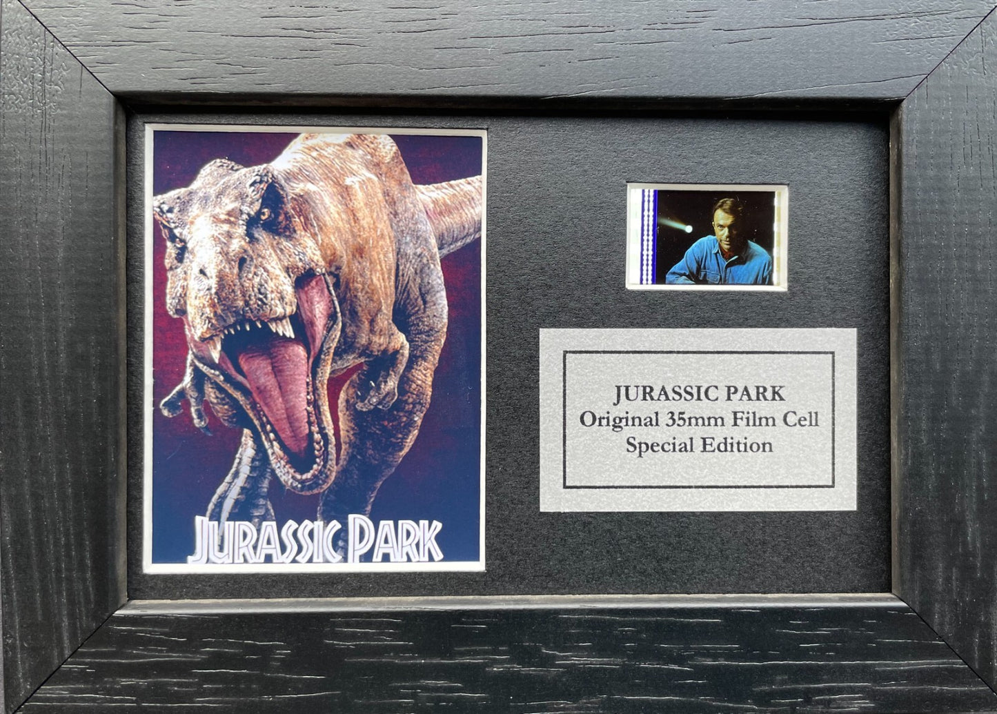 JURASSIC PARK Original Mini 35mm Film Cells set in Quality Wood Frame + COA v1