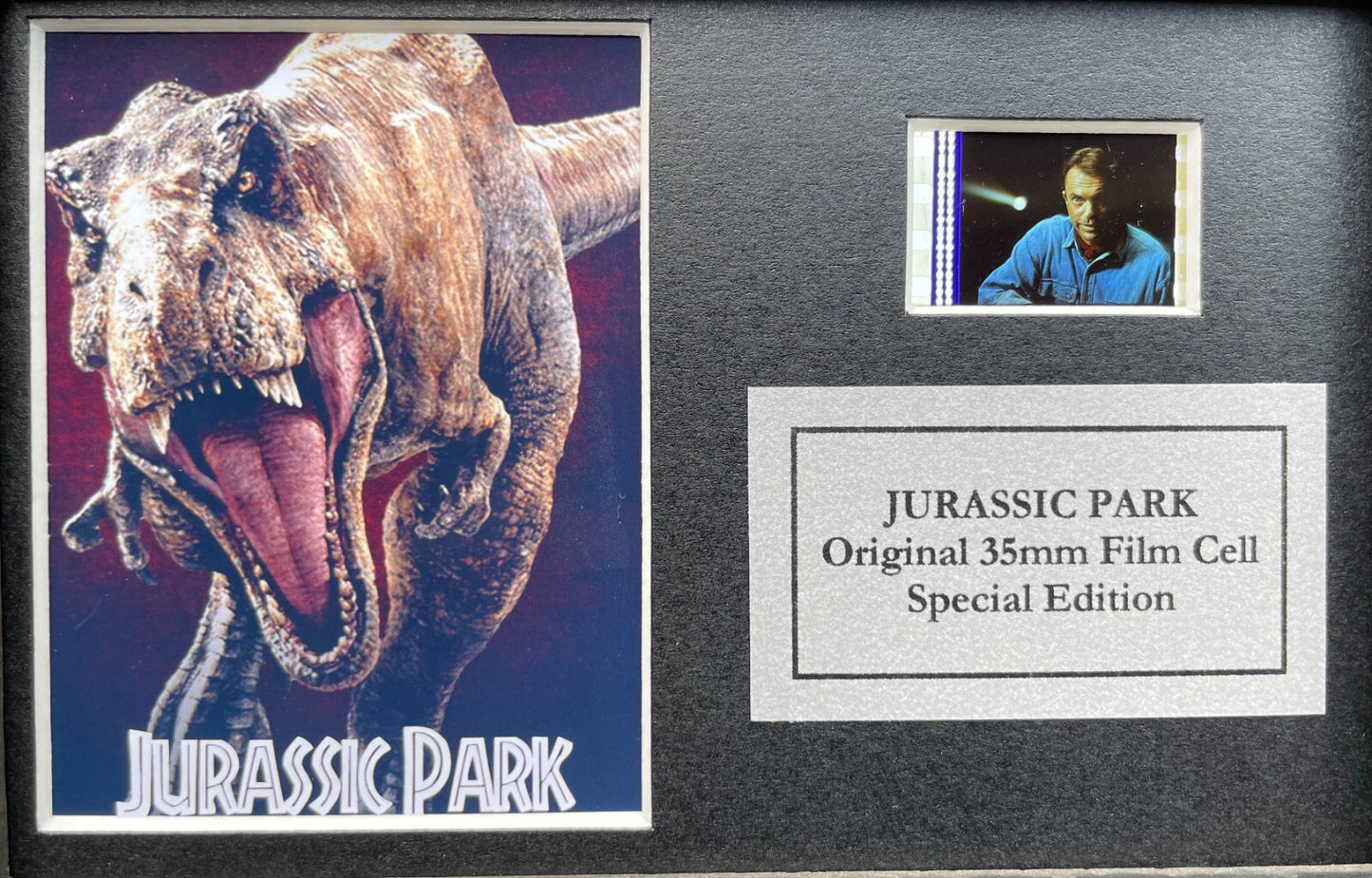 JURASSIC PARK Original Mini 35mm Film Cells set in Quality Wood Frame + COA v1