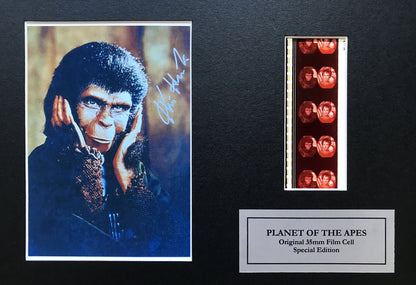 Handmade display featuring original film cells for a PLANET of The APES Fan v6
