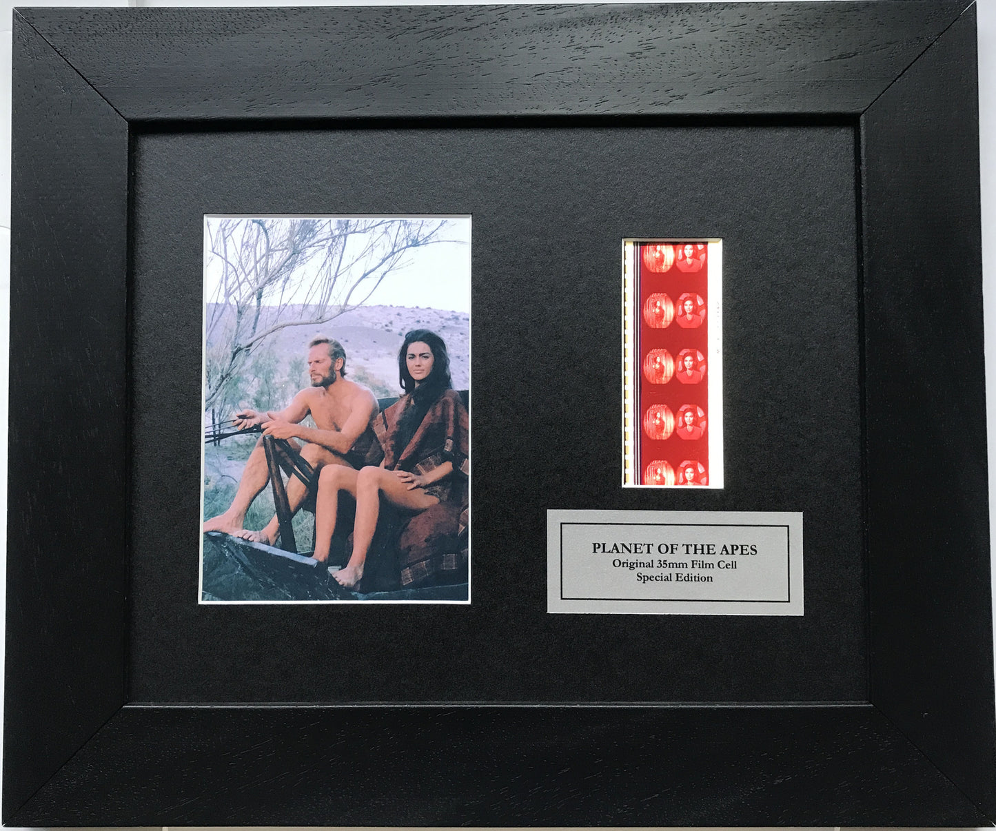 Handmade display featuring original film cells for a PLANET of The APES Fan v4