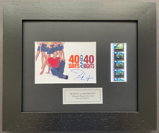 Hand crafted display inc original film cells for 40 DAYS & 40 NIGHTS fans vSR