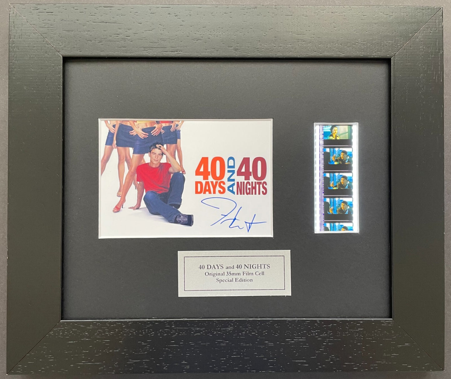 Hand crafted display inc original film cells for 40 DAYS & 40 NIGHTS fans vSR