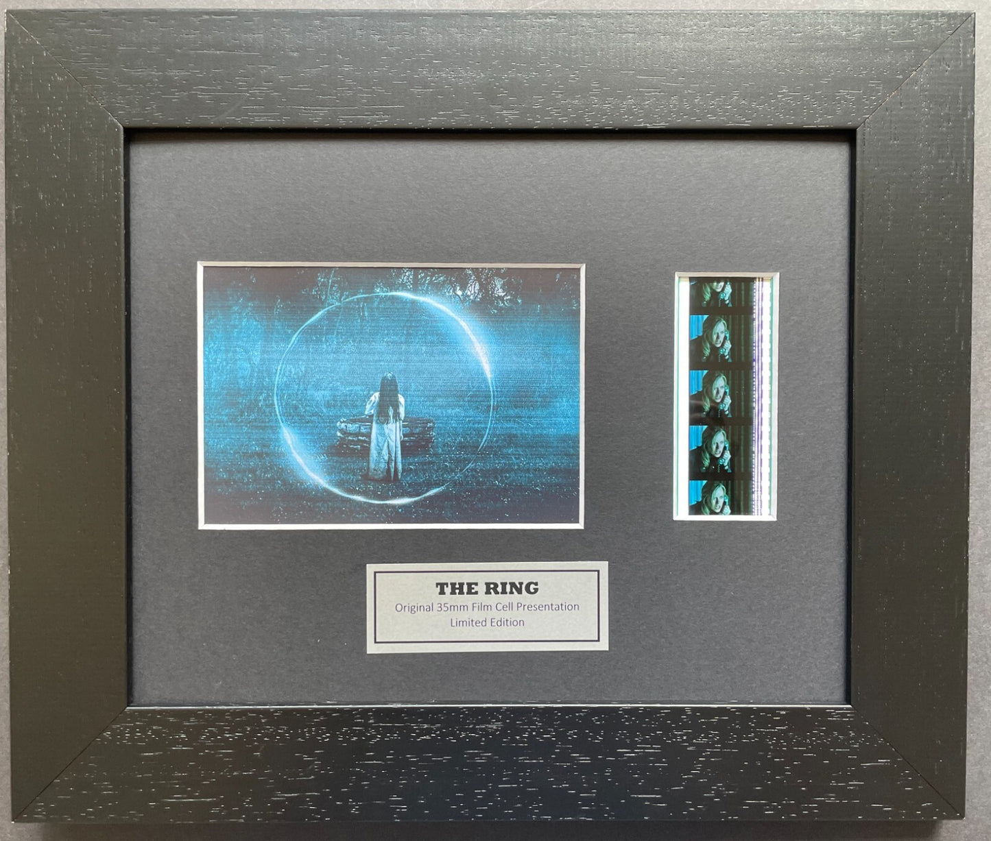 Hand crafted display featuring original 35mm film cells for THE RING 2002 fans v4