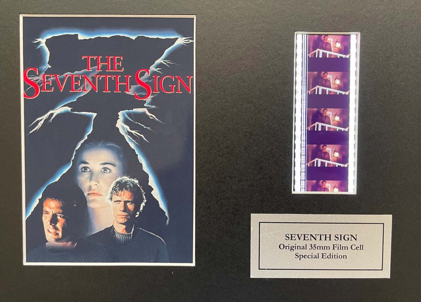 Hand crafted display featuring original film cells for THE SEVENTH SIGN fans v2