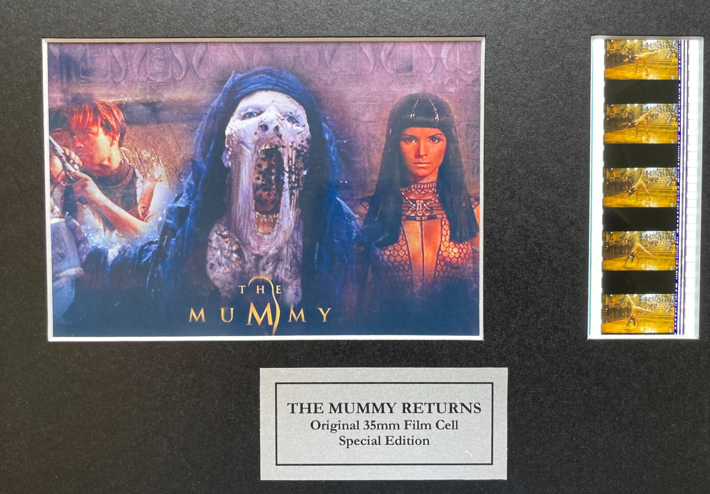 Hand crafted display featuring original film cells for THE MUMMY RETURNS fans v5