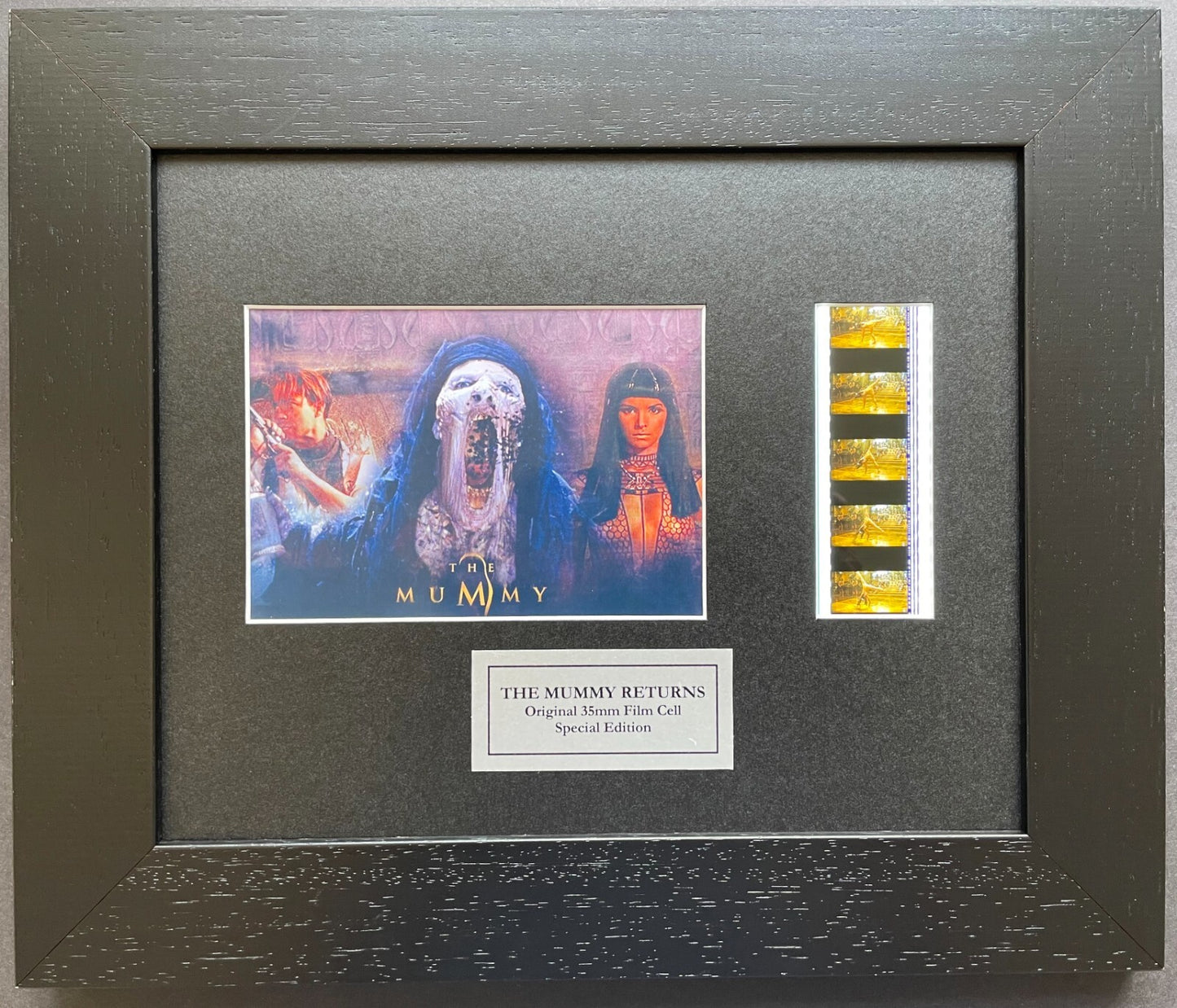 Hand crafted display featuring original film cells for THE MUMMY RETURNS fans v5