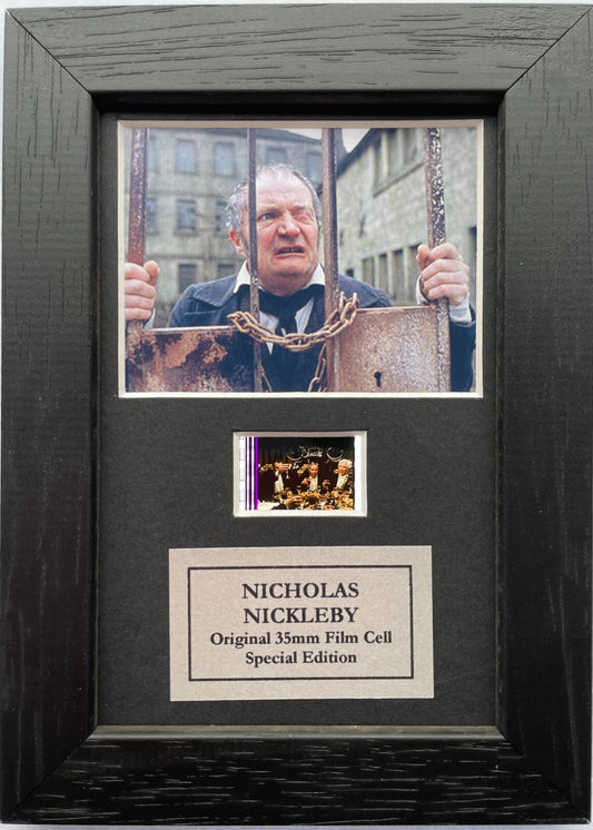 Handmade display featuring original Mini film cells for a NICHOLAS NICKLEBY fan