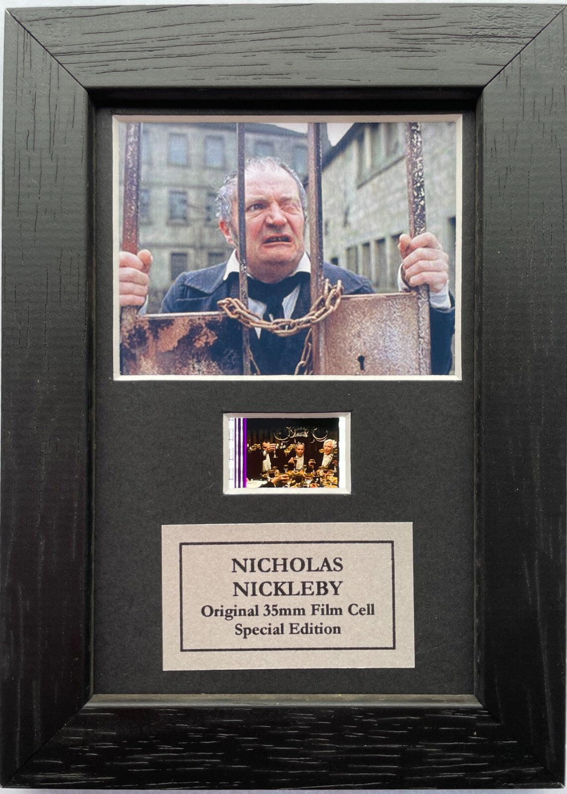 Handmade display featuring original Mini film cells for a NICHOLAS NICKLEBY fan
