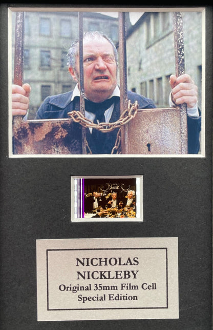 Handmade display featuring original Mini film cells for a NICHOLAS NICKLEBY fan