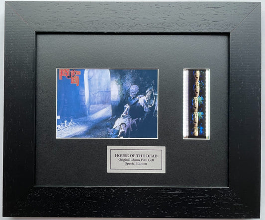 Handmade display featuring original 35mm film cells for a HOUSE of The DEAD fan