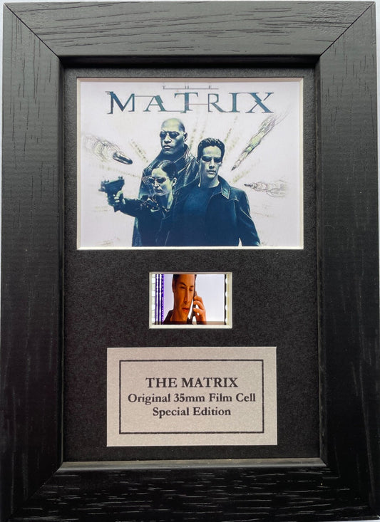 THE MATRIX Original Mini 35mm Film Cells set in Quality Wood Frame + COA