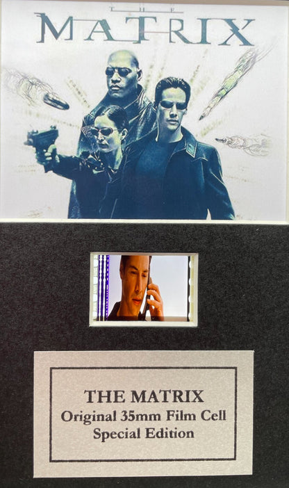 THE MATRIX Original Mini 35mm Film Cells set in Quality Wood Frame + COA