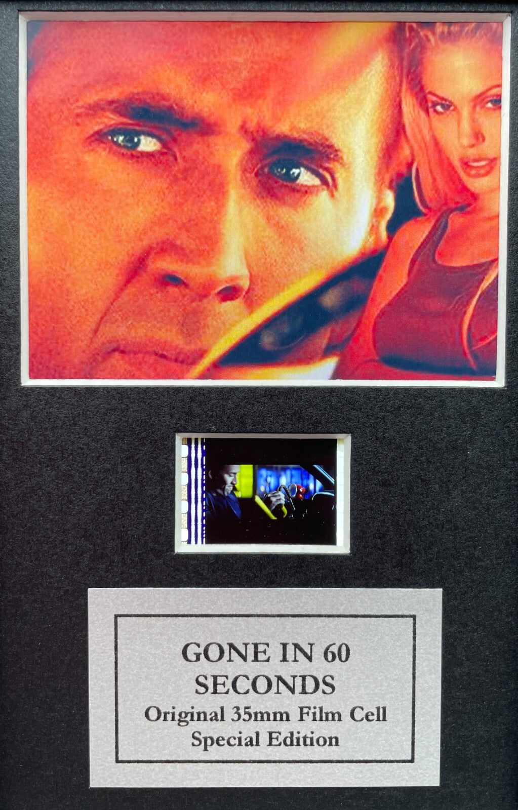 GONE IN 60 SECONDS Original Mini 35mm Film Cells set within Quality Wood Frame