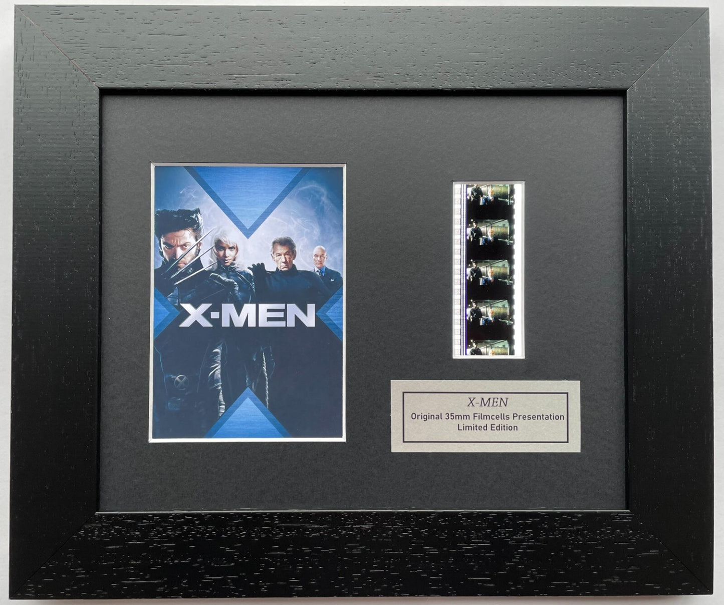 Handmade display featuring original 35mm film cells for an X-Men fan + COA
