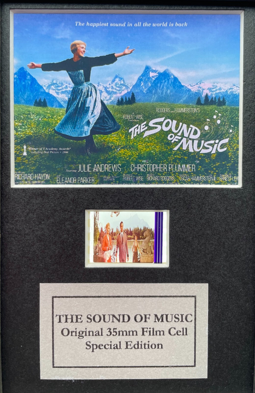 Hand crafted gift featuring original Mini film cells for The SOUND Of MUSIC fans