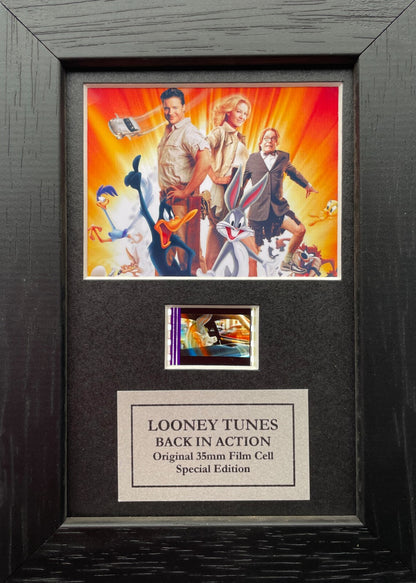 LOONEY TUNES Original Mini 35mm Film Cells set in Quality Wood Frame + COA v1