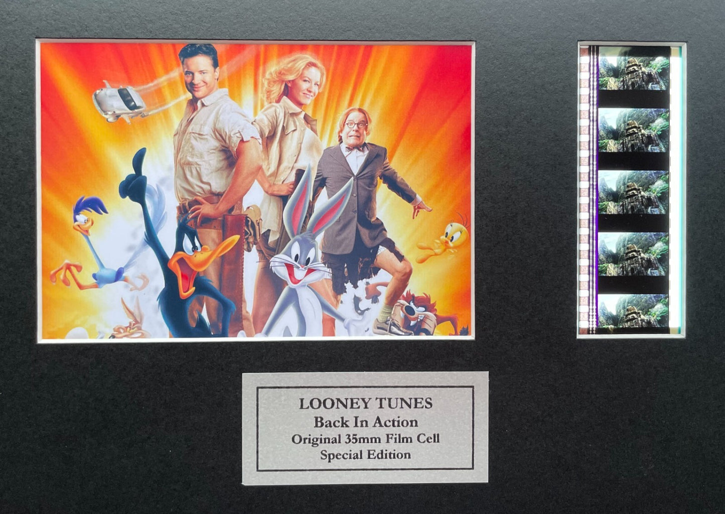 Handmade display inc original film cells for a LOONEY TUNES - Back In Action fan