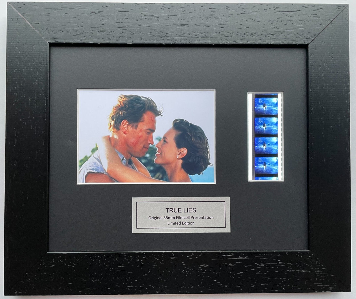 Hand crafted display featuring original film cells for TRUE LIES 1994 fans + COA