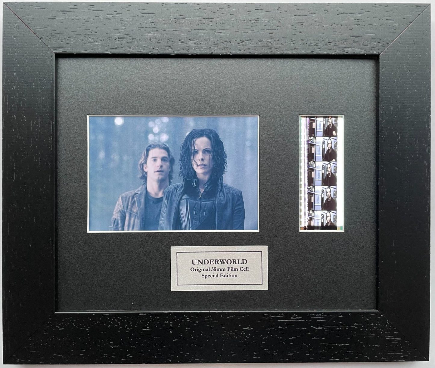 Handmade display featuring original 35mm film cells for UNDERWORLD of 2003 fans