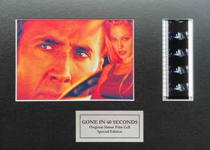 GONE IN 60 SECONDS Original 35mm Film Cells set within Quality Wood Frame + COA