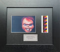 Hand crafted display featuring original 35mm film cells for a CHILD'S PLAY 3 fan