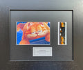 Hand crafted display featuring original 35mm film cells for a GARFIELD fan