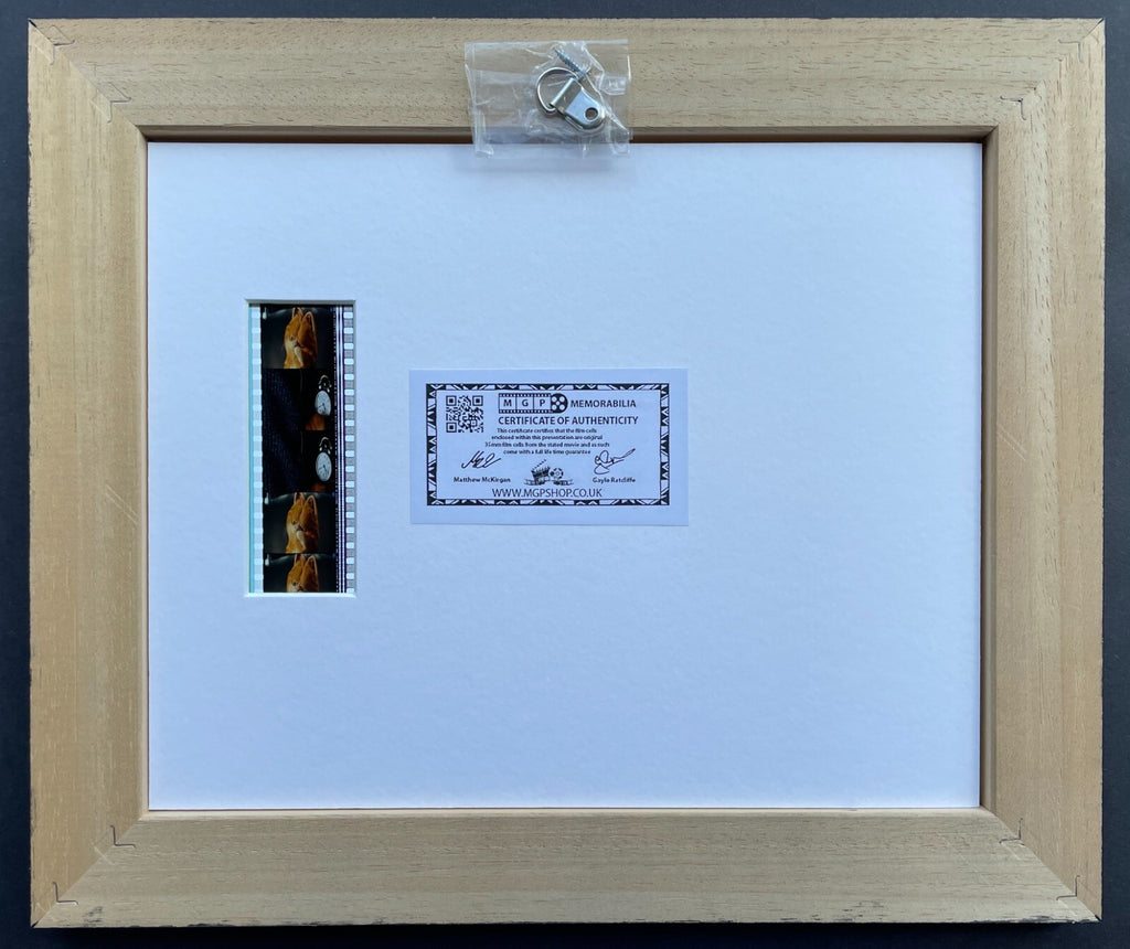 Hand crafted display featuring original 35mm film cells for a GARFIELD fan