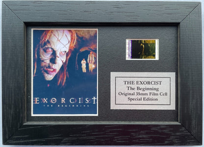 Handmade gift featuring original Mini film cells for EXORCIST The Beginning fans