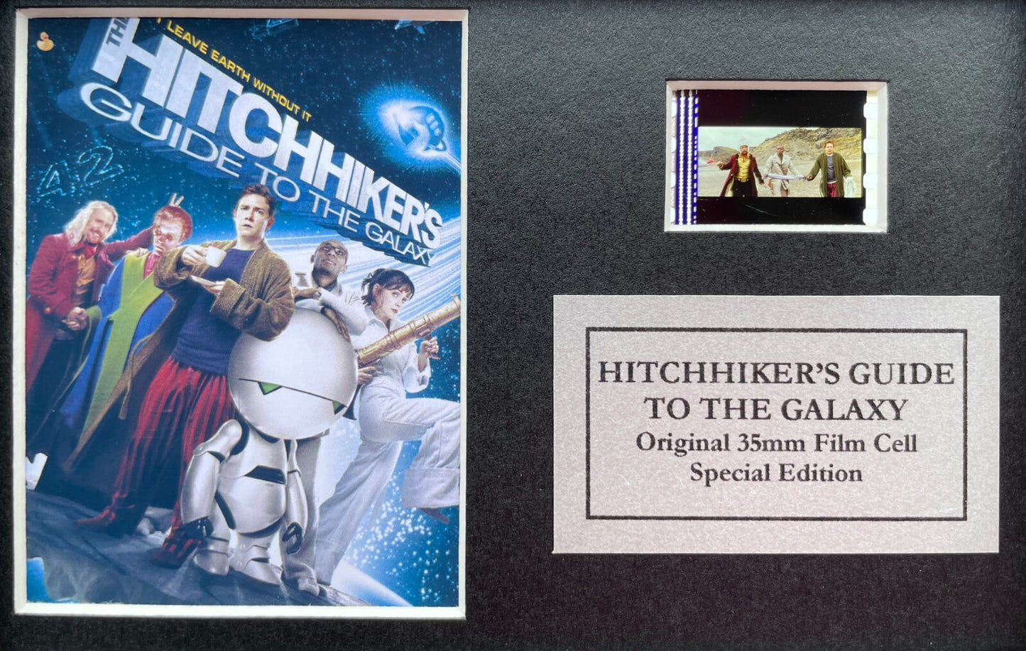 Hand made gift inc Mini film cells for The HITCHHIKERS GUIDE To The GALAXY fans