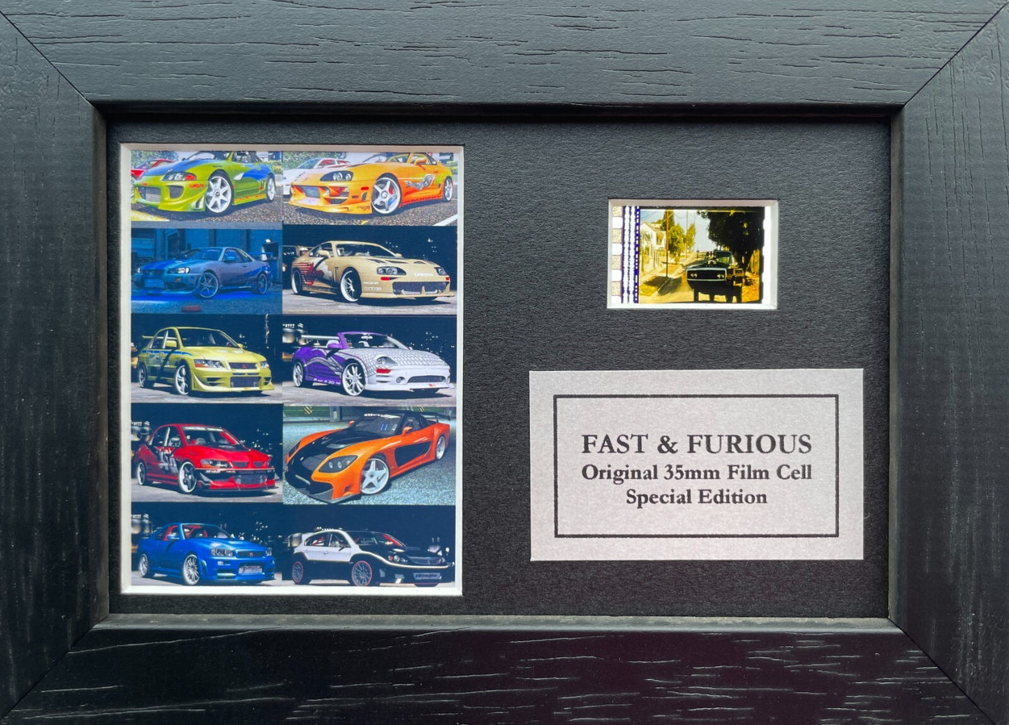 FAST & FURIOUS Original Mini 35mm Film Cells set within Quality Wood Frame + COA