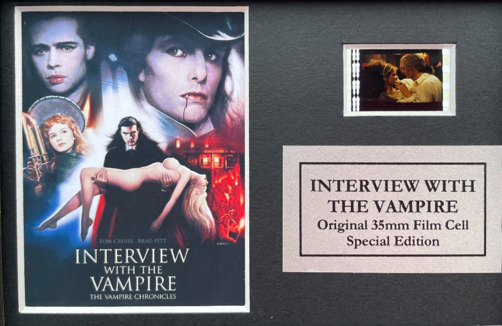 Hand crafted display featuring Mini film cell for INTERVIEW w/t VAMPIRE fans
