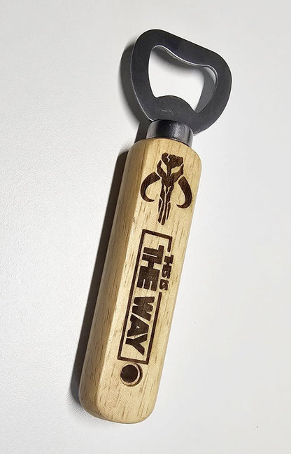Hand Crafted Bottle Opener for a Star Wars THE MANDALORIAN (This Is The Way) fan
