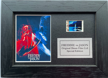 Handmade display featuring original Mini film cells for a Freddie vs Jason fan