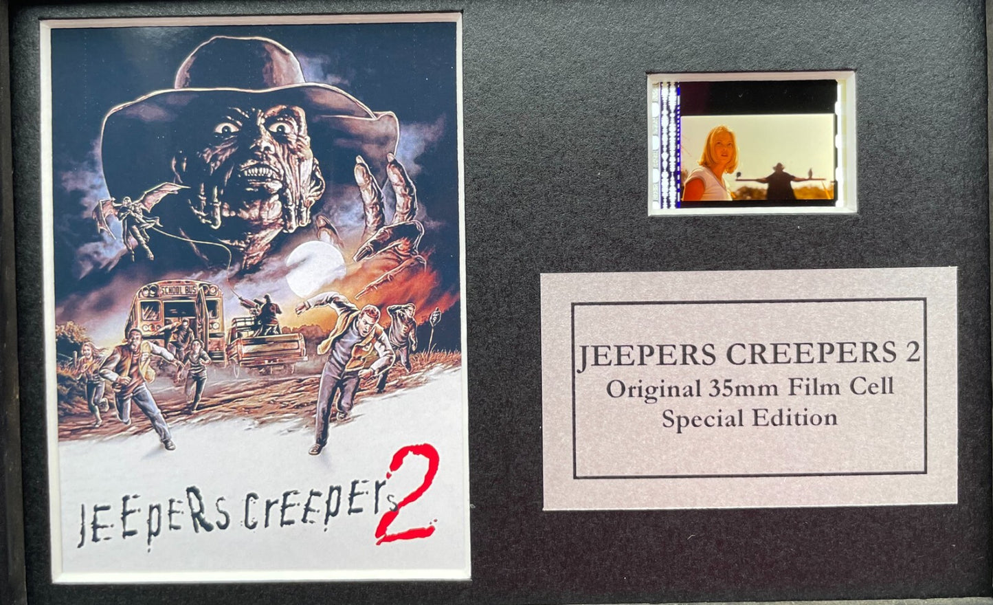 Hand crafted display inc original Mini 35mm filmcell for JEEPERS CREEPERS 2 fans