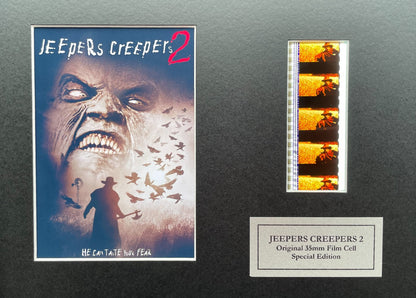 Hand crafted display featuring original film cells for JEEPERS CREEPERS 2 fans