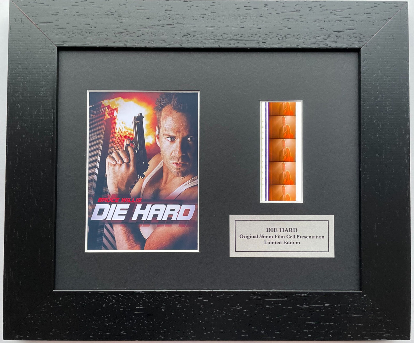 Hand crafted display with original film cells for a Die Hard BRUCE WILLIS fan v2