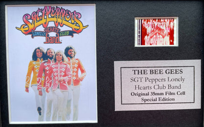Hand crafted display featuring original Mini film cells for BEE GEES fans v2