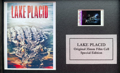 Hand crafted display featuring original Mini film cells for LAKE PLACID fans